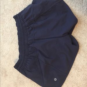 navy lululemon shorts